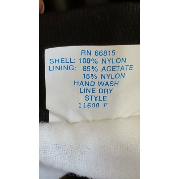 Womens Satin Bomber Windbreaker Jacket M Embroidered Black Flannel Lined USA - Picture 7 of 9